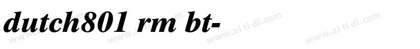 dutch801 rm bt字体转换